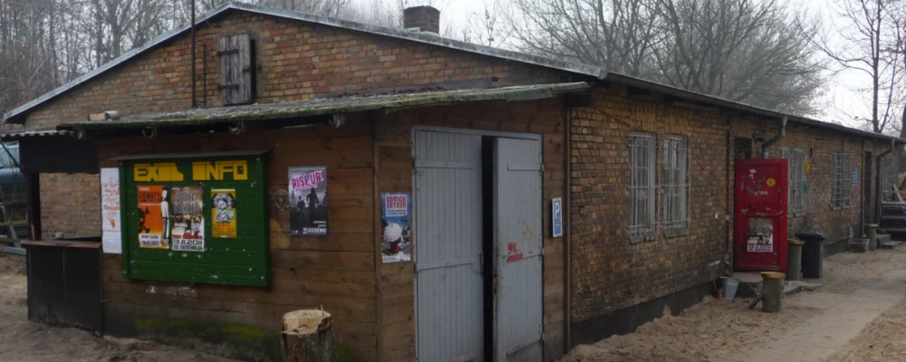 Veranstaltungsbaracke des EXIL Eberswalde